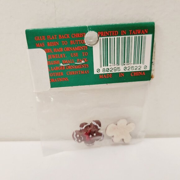 Vtg DCC Hand Painted Mini Christmas Gingerbread Resin Charms Figures #2622 Craft - Picture 2 of 3